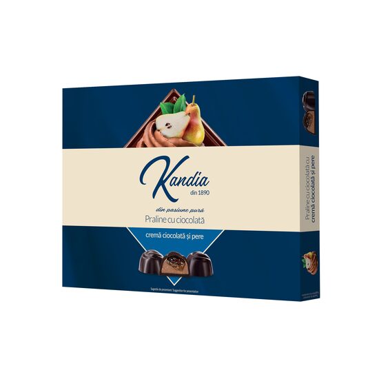 Praline de ciocolata cu lapte, crema de pere Kandia, 103.5 g