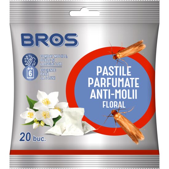 Pastile parfumate, impotriva moliilor, Floral, set 20 bucati, Bros