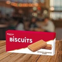 Prestige Biscuits Caramel – biscuiți cu cremă de caramel și scorțișoară, 126g
