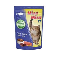 Hrana umeda pentru pisici Miau Miau cu ton in aspic 100 g